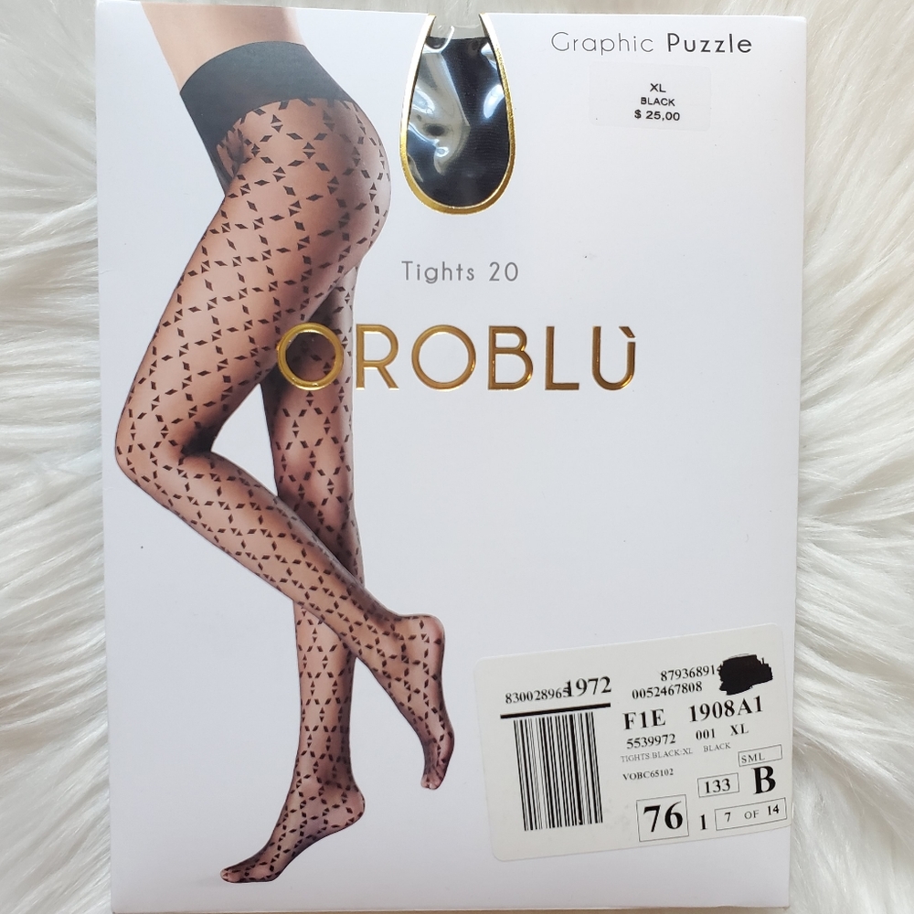 Oroblu Fashion Graphic Puzzle Tights.